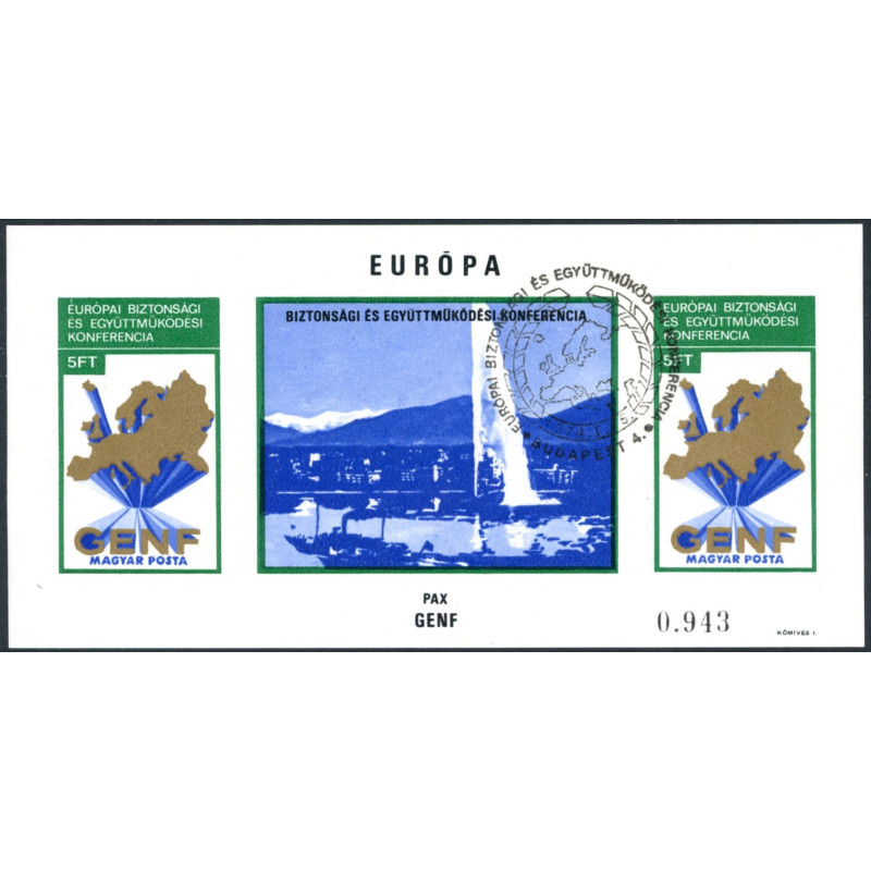 Ungarn/Hungary 1974. Geneve UTAKKET miniark, AFA nr 2863U (o)    **