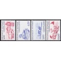 2001. 1,00-10,00 Kr. Arktiske vikinger III. AFA nr. 368-71 postfrisk stemplet