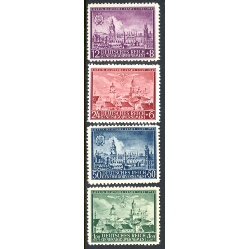 Generalgouvernement. 1942. Lublin, AFA nr. 92-95 **                   (o)