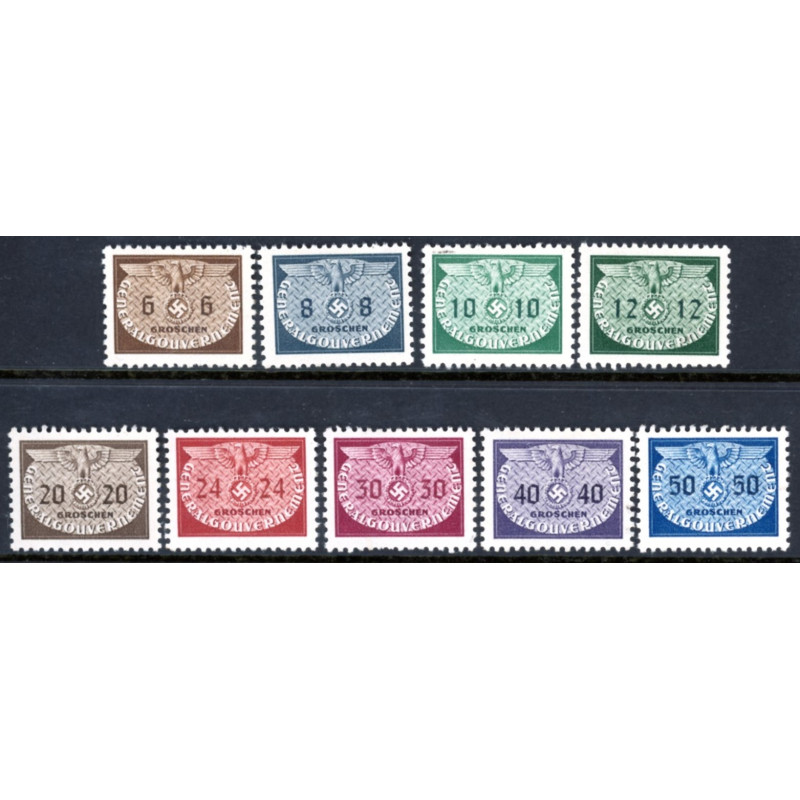 Tjenestemærker. 1940. AFA nr. 16-24 **          (o)