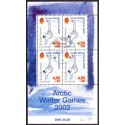 2001. 20,00 Kr. Arctic Winter Games, i miniark. AFA nr. 373a postfrisk stemplet