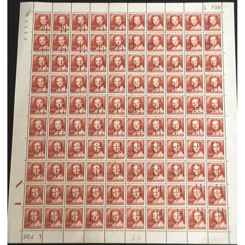 1989. Dr. Margrethe. AFA nr. 924 Helark med perfin "H" **