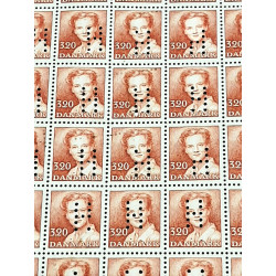 1989. Dr. Margrethe. AFA nr. 924 Helark med perfin "H" **
