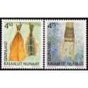 2001. 4,50-4,75 Kr. Grønlands Arv og kultur II. AFA nr. 374-5 postfrisk stemplet