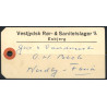 Postfærge. Manila-mærke med 2x PF 47 til Nordby, Fanø.