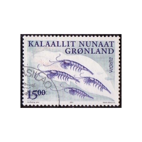 2001. 15,00 Kr. Europamærke / CEPT. AFA nr. 376 postfrisk stemplet