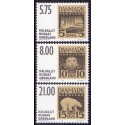 2001. 5,75-21,00 Kr. Frimærkerne som aldrig udkom. AFA nr. 379-81 postfrisk stemplet