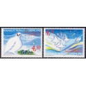 2001. 4,50-4,75 Kr. Julemærke. AFA nr. 383-4 postfrisk stemplet
