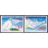 2001. 4,50-4,75 Kr. Julemærke. AFA nr. 383-4 postfrisk stemplet