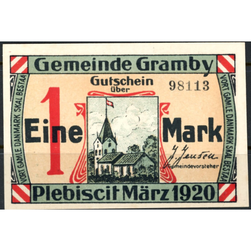 Gramby. 1 Mark. 1920. Sieg 34 (0)