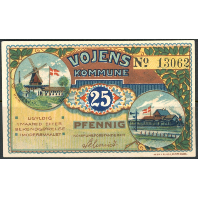 Vojens. 25 Pf. 1920 Sieg 114 A (0)