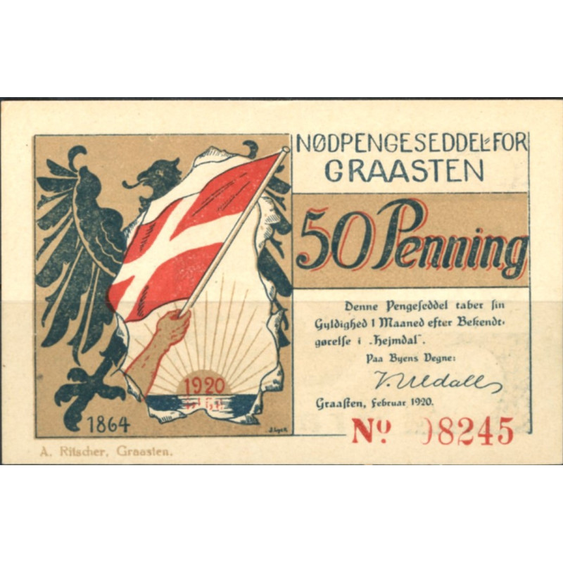 Graasten. 50 pf, 1920. Sieg 31 (0)