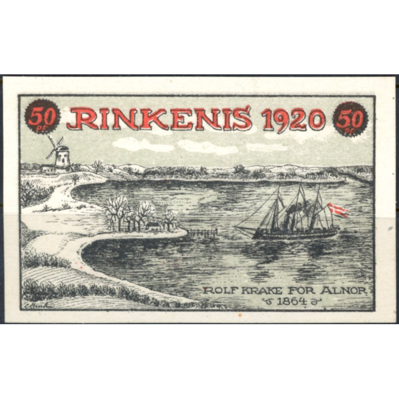 Rinkenæs. 50 pf, 1920. Sieg 72 (0)