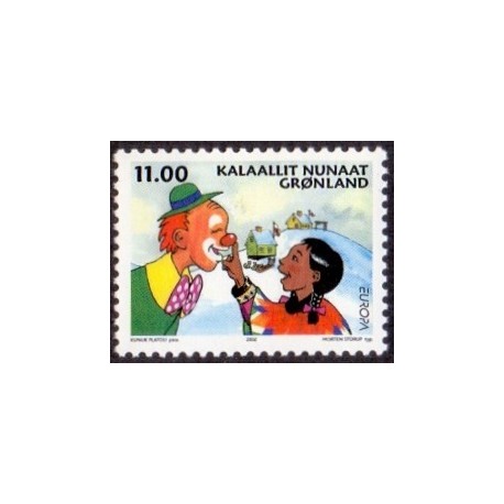 2002. 11,00 Kr. Europamærke / CEPT. AFA nr. 394 postfrisk stemplet