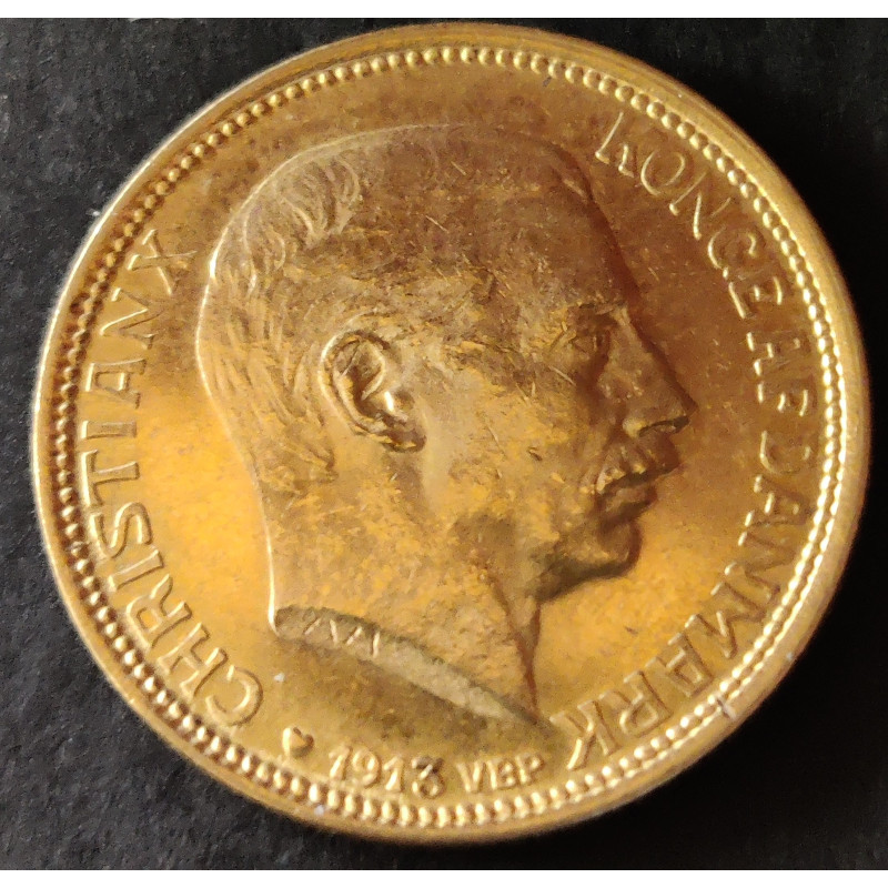 Christian X. 10 kr. 1913 guldmønt goldcoin