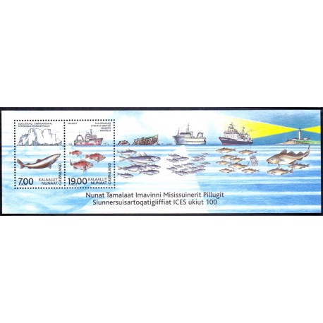 2002. 26,00 Kr. ICES Miniark. AFA nr. 397 postfrisk stemplet