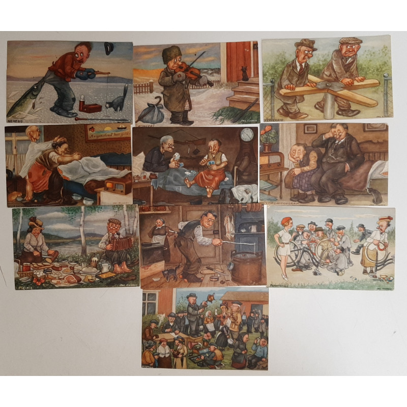 10 Jac, Edgren postkort alle brugte