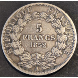 Frankrig-France. 5 Francs Louis Napoleon 1852.