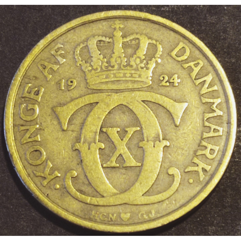 1 kr. Chr. X. 1924 i en middelgod kvalitet for type og årstal.