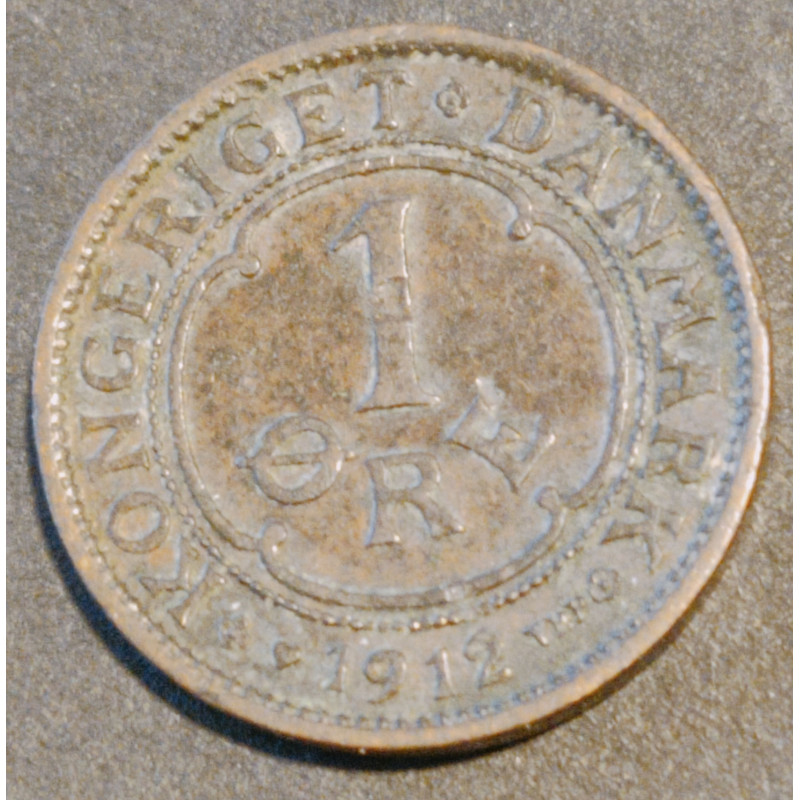 1 Øre. Fred. VIII. 1912 i en flot kvalitet for type og årstal.