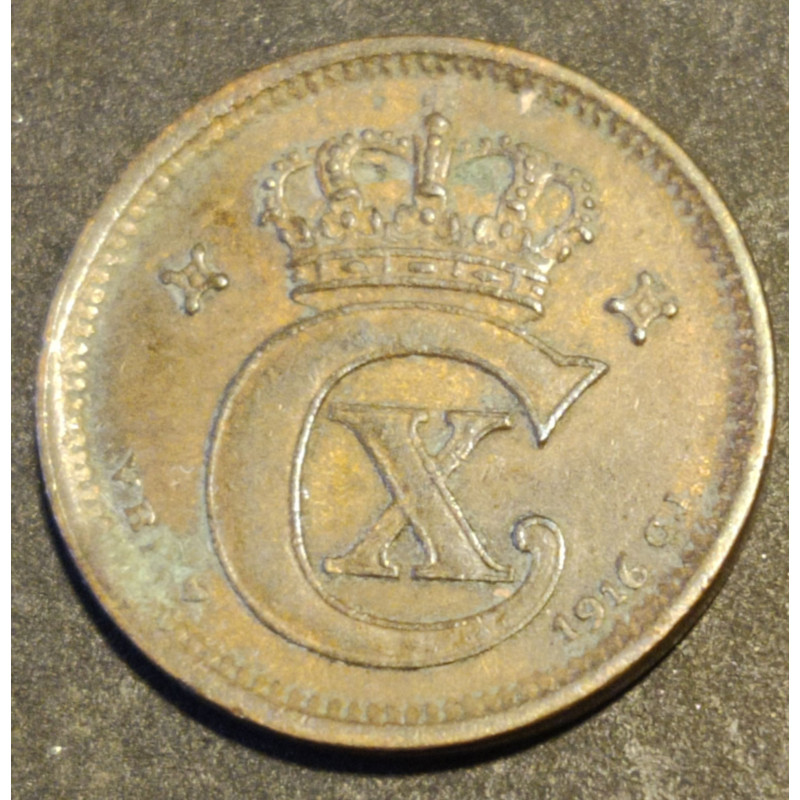 1 Øre. Chr. X. 1916 i en flot kvalitet for type og årstal.
