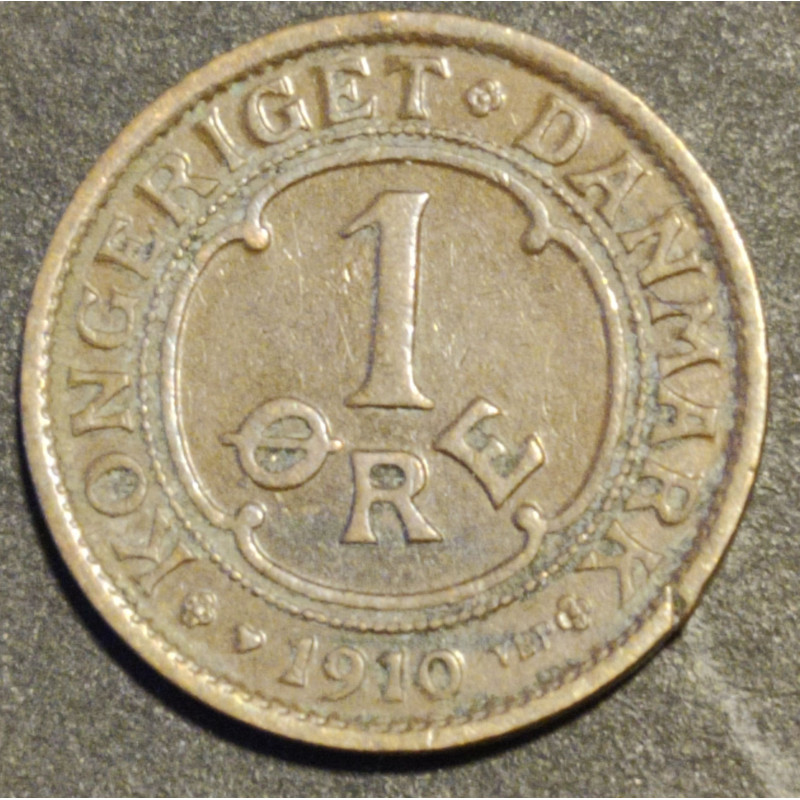 1 Øre. Fred. VIII. 1909 i en middelgod kvalitet for type og årstal.