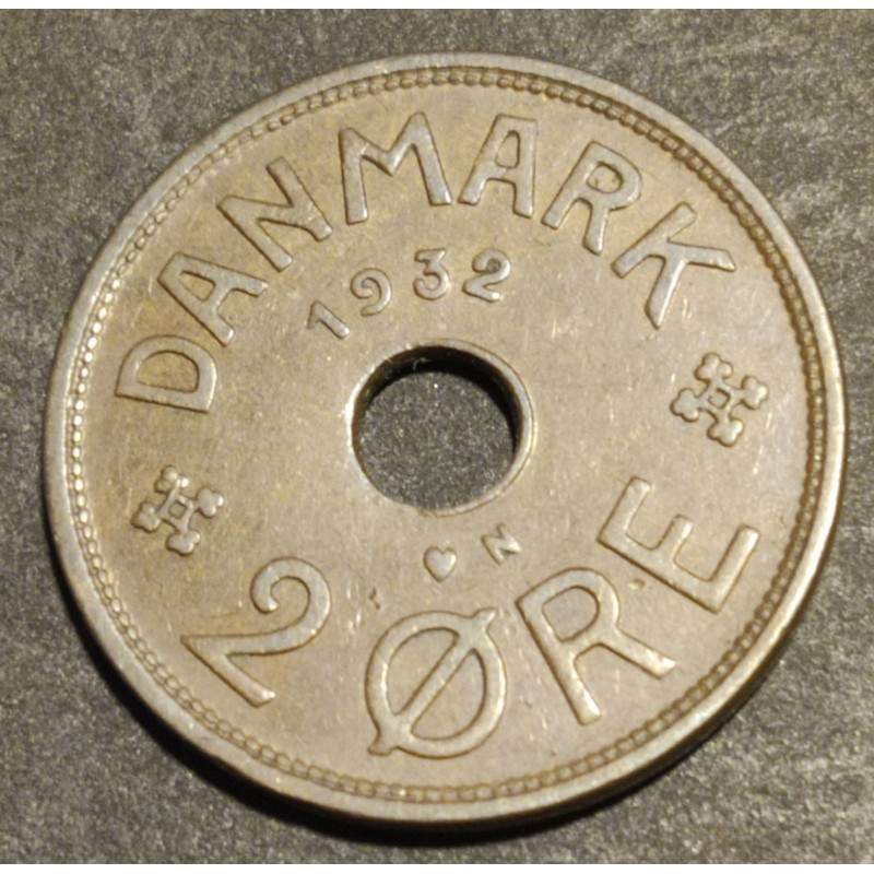 2 Øre. Chr. X. 1932 i en flot kvalitet for type og årstal.