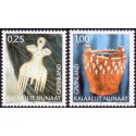 2003. 0,25-1,00 Kr. Grønlands Arv og kultur IV. AFA nr. 409-10 postfrisk stemplet