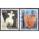 2003. 0,25-1,00 Kr. Grønlands Arv og kultur IV. AFA nr. 409-10 postfrisk stemplet