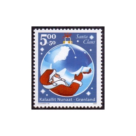 2003. 5,00+0,50 Øre. Julemanden fra Grønland. AFA nr. 411 postfrisk stemplet