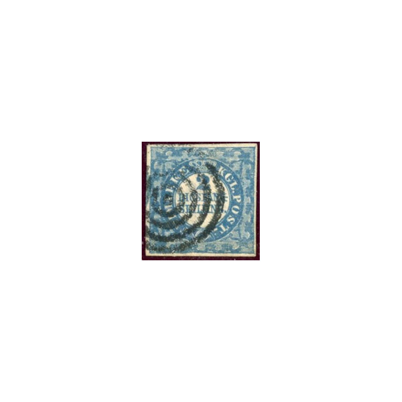 1851. 2 Rbs. Ferslew, pl. I nr. 69. Type 3, Attest Nielsen
