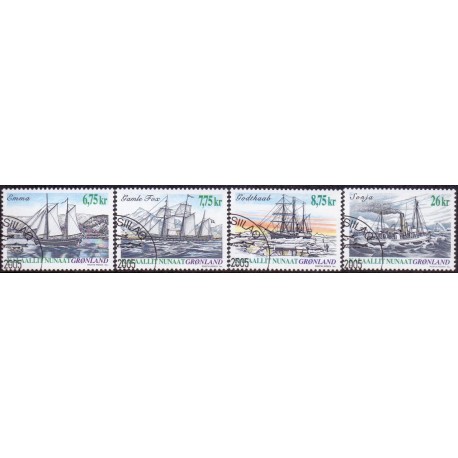 2003. 6,75-26,00 Kr. Skibsfart i Grønland II. AFA nr. 414-7 postfrisk stemplet