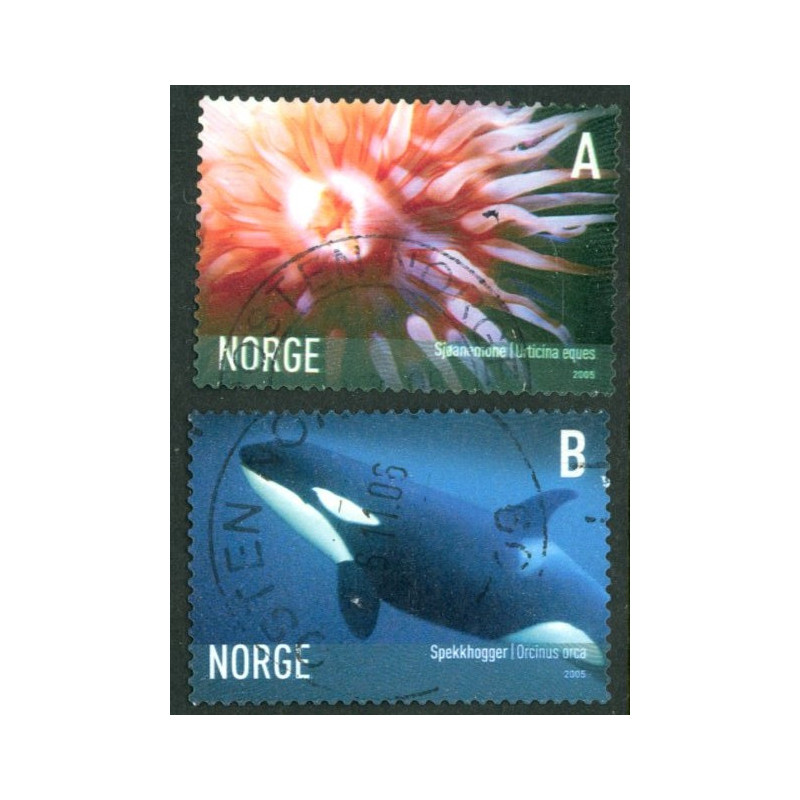 Norge. 2005.  Liv i havet, AFA nr. 1534-35 ** stemplet postfrisk FDC