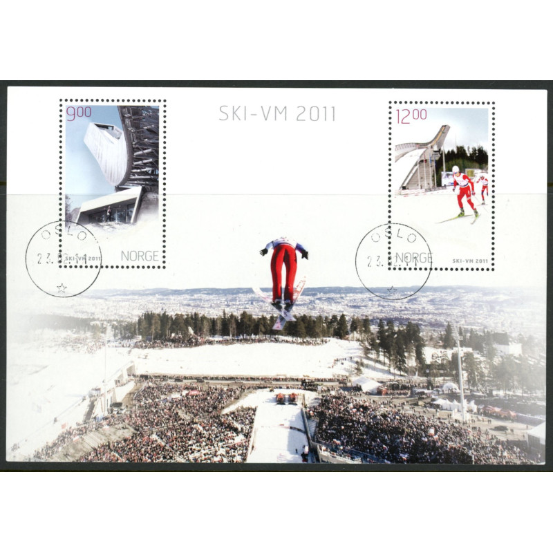 Norge. 2011. Ski-VM i Oslo, i miniark. AFA nr 1744 **   stemplet postfrisk FDC