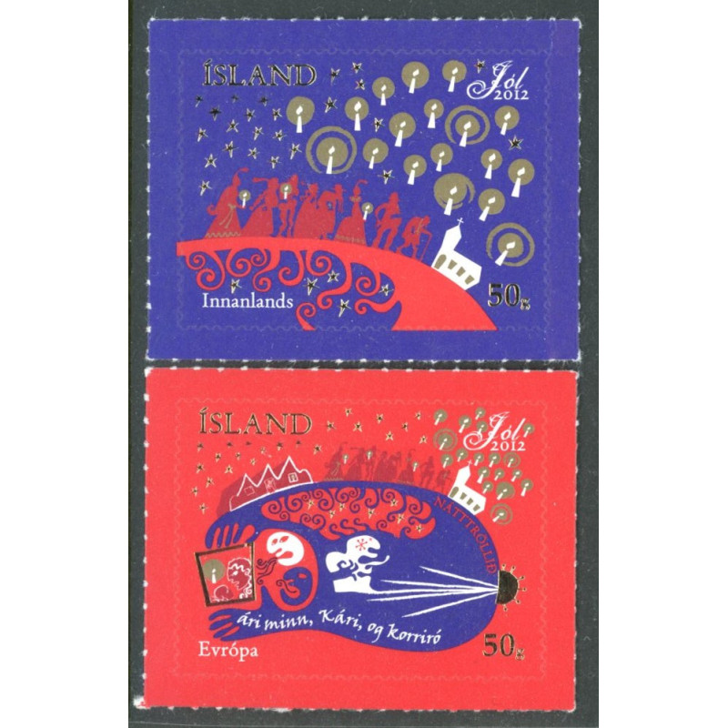 Island. 2012. Indenlandsk billedkunst III. AFA nr. 1349-52 **     stemplet FDC