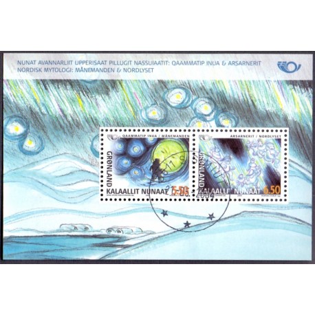 2004. 12 Kr. Nordisk Mytoloigi I, i miniark. AFA nr. 420 postfrisk stemplet