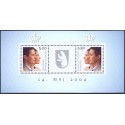 2004. 10,50 Kr. Kongeligt Bryllups miniark. AFA nr. 427 postfrisk stemplet
