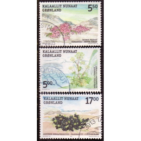 2004. 5,00-17,00 Kr. Spiselige planter I. AFA nr. 429-31 postfrisk stemplet