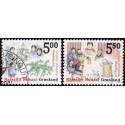 2004. 5,00-5,50 Kr. Julefrimærke. AFA nr. 437-8 postfrisk stemplet