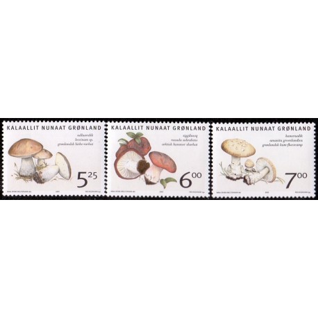 2005. 5,25-7,00 Kr. Spiselige svampe i Grønland. AFA nr. 441-3 postfrisk stemplet