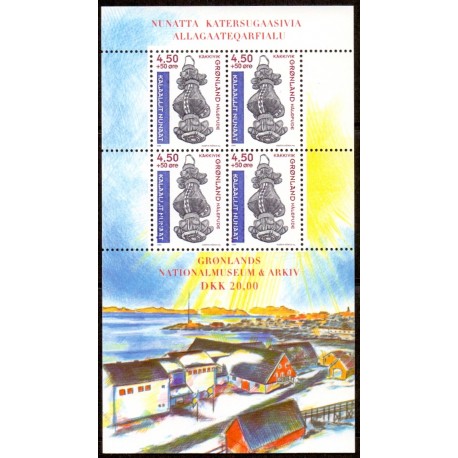 1999. 20,00 Kr. Grønlands Nationalmuseum, i miniark. AFA nr. 340a postfrisk stemplet