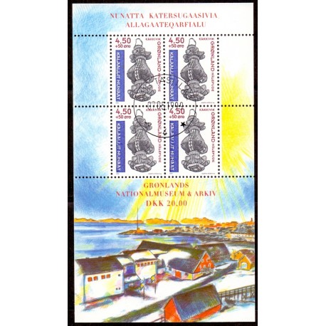 1999. 20,00 Kr. Grønlands Nationalmuseum, i miniark. AFA nr. 340a postfrisk stemplet