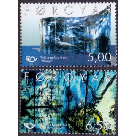 Færøerne 2002, Nordisk Kunst  AFA nr. 415-6 komplet postfrisk