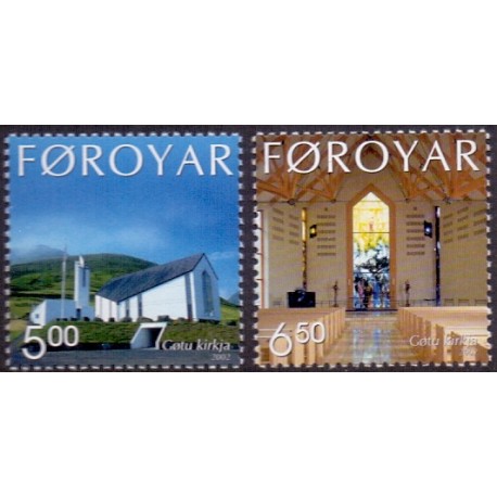 Færøerne 2002, Kirken Gøta AFA nr. 426-7 komplet postfrisk
