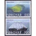 Færøerne 2004, Dagligmærker Luft billeder nr. 465-66 komplet postfrisk