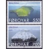 Færøerne 2004, Dagligmærker Luft billeder nr. 465-66 komplet postfrisk