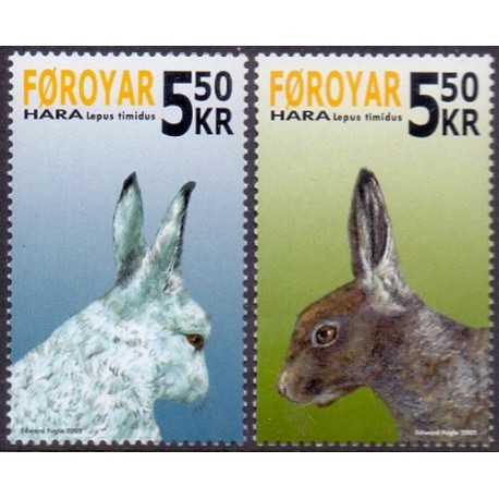 Færøerne 2005, Den Færøerske Hare  nr. 520-1 komplet postfrisk