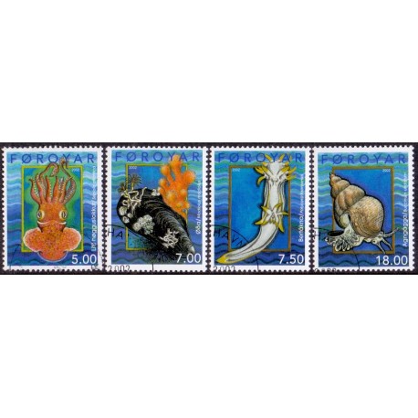 Færøerne 2002, Bløddyr AFA nr. 409-12 komplet postfrisk