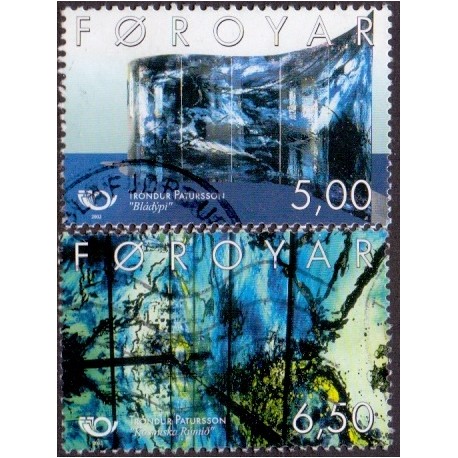 Færøerne 2002, Nordisk Kunst  AFA nr. 415-6 komplet postfrisk