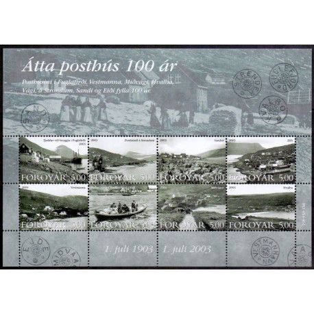 Færøerne 2003, Færøerske posthuse  AFA nr. 452-59 miniark postfrisk